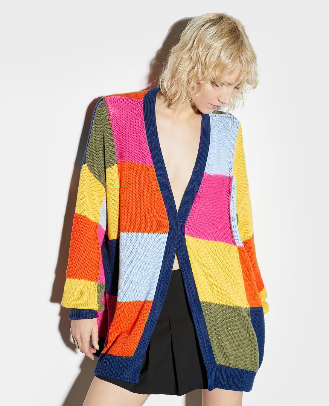 MAX&Co. - Áo khoác cardigan dệt kim cổ V tay dài Squared