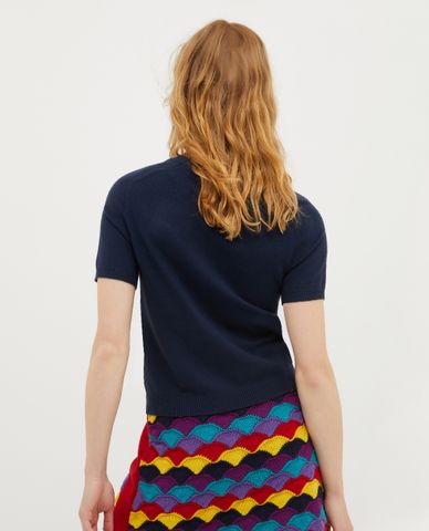  MAX&Co. - Áo dệt kim cổ tròn tay ngắn Rogito 