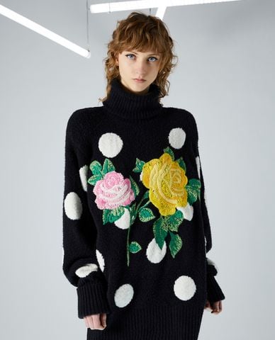  MAX&Co. - Áo sweater nữ cổ lọ dài tay thêu hoa Anna 