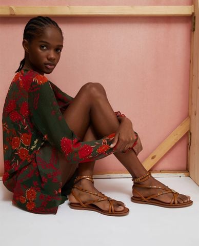  MAX&Co. - Giày sandals nữ đế bệt dây chéo Tangeri 