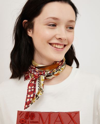  MAX&Co. - Khăn choàng phom vuông phối hoạ tiết Piura 