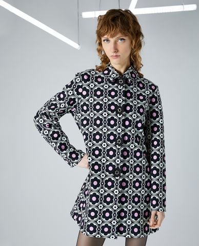  MAX&Co. - Áo khoác sơ mi cổ bẻ tay dài phối hoạ tiết Brenda 