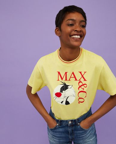  MAX&Co. - Áo thun cổ tròn tay ngắn trang trí hoạt hình Izzy 