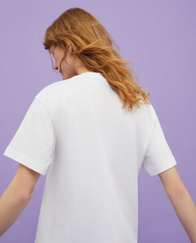  MAX&Co. - Áo thun cổ tròn tay ngắn trang trí nhân vật hoạt hình Riotee 