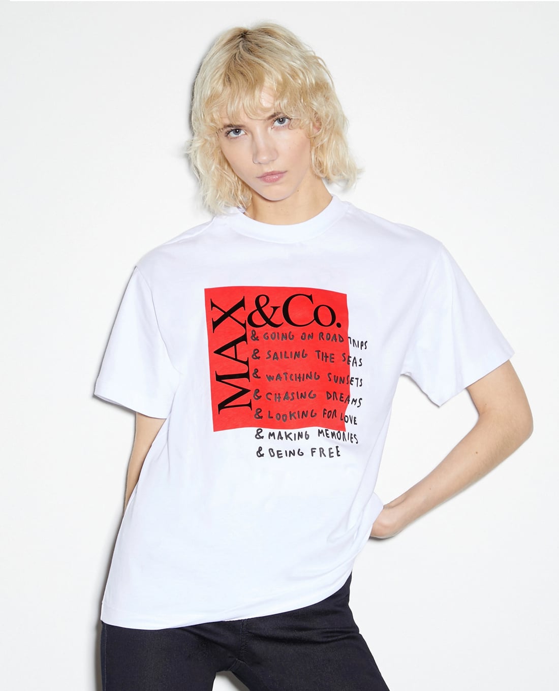 MAX&Co. - Áo thun nữ cổ tròn tay ngắn &Cotee