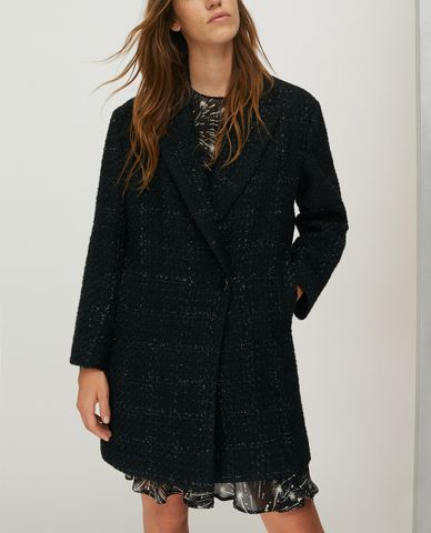  MAX&Co. - Áo măng tô nữ dáng dài Tweed 