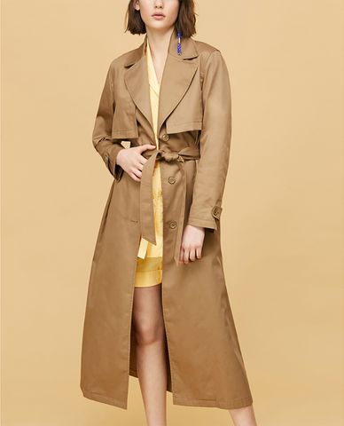  MAX&Co. - Áo măng tô nữ phối thắt lưng Gabardine Maxi 