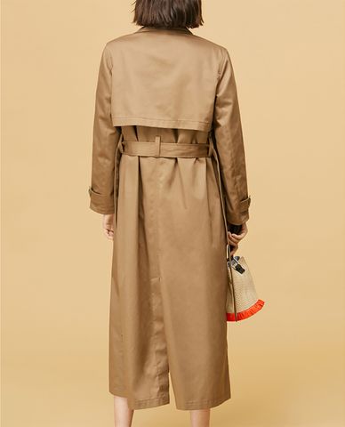  MAX&Co. - Áo măng tô nữ phối thắt lưng Gabardine Maxi 