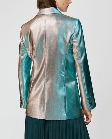  MAX&Co. - Áo blazer nữ tay dài Iridescent Lamé 