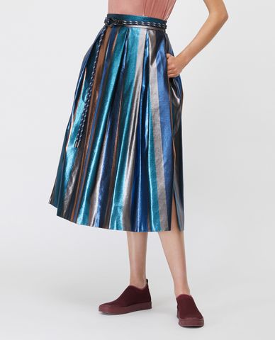  MAX&Co. - Chân váy midi xếp li Striped Lamé Corolla 