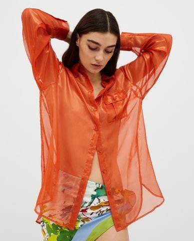  MAX&Co. - Áo sơ mi nữ xuyên thấu tay dài Cappa 