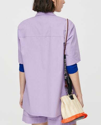  MAX&Co. - Áo sơ mi nữ ngắn tay Poplin Bowling 