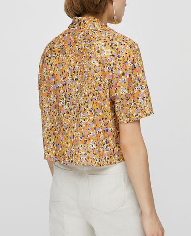  MAX&Co. - Áo sơ mi nữ tay ngắn phom lửng Cotton Poplin 