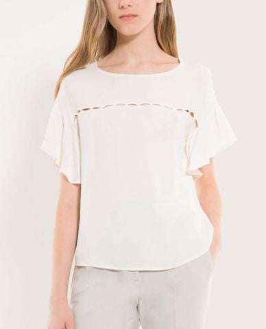  MAX&Co. - Áo kiểu nữ cổ tròn ngắn tay Pacifico 