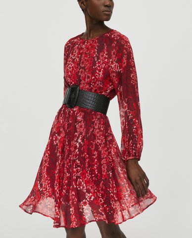  MAX&Co. - Đầm midi cổ tròn tay dài Printed Georgette 