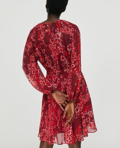  MAX&Co. - Đầm midi cổ tròn tay dài Printed Georgette 