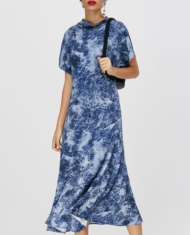  MAX&Co. - Đầm midi xếp li cổ cao Bow Neckline 