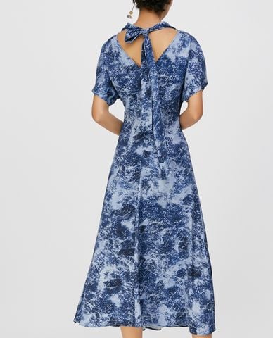  MAX&Co. - Đầm midi xếp li cổ cao Bow Neckline 