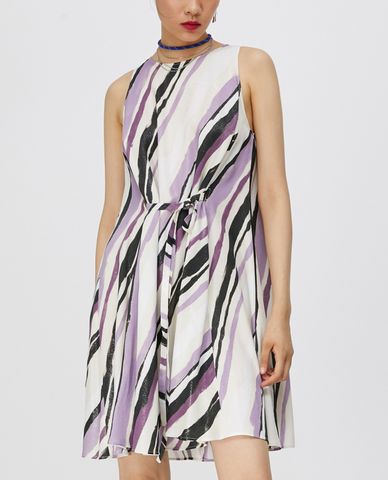  MAX&Co. - Đầm mini sát nách cột nơ Laminated A Line 