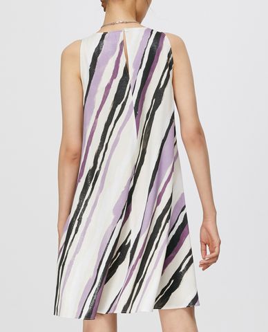  MAX&Co. - Đầm mini sát nách cột nơ Laminated A Line 