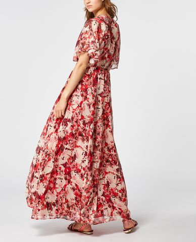  MAX&Co. - Đầm midi cổ V tay ngắn ống rộng thời trang 