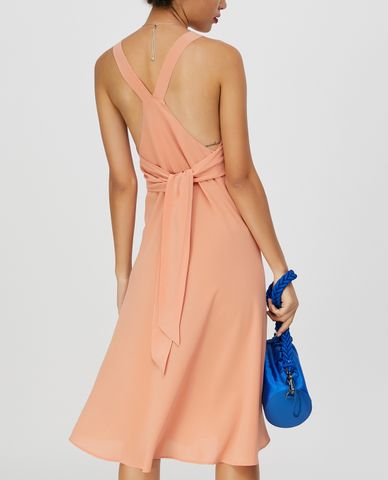  MAX&Co. - Đầm midi sát nách cổ V Pure Silk 