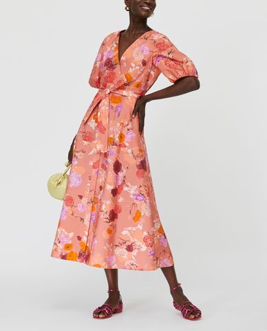  MAX&Co. - Đầm midi cổ V tay ngắn Floral Poplin 