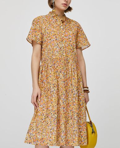  MAX&Co. - Đầm midi sơ mi tay ngắn Cotton Voile 