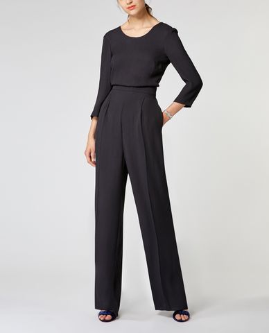  MAX&Co. - Jumpsuits nữ cổ tròn tay dài phom suông cổ điển 