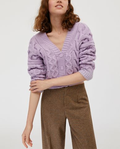  MAX&Co. - Áo cardigan nữ tay dài cổ V Oversized Cable Knit 