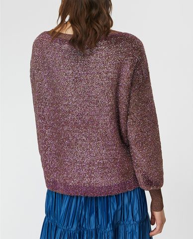  MAX&Co. - Áo len nữ tay dài Plush Iridescent Lamé 