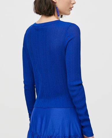  MAX&Co. - Áo len nữ tay dài cổ tròn 3D Slim 