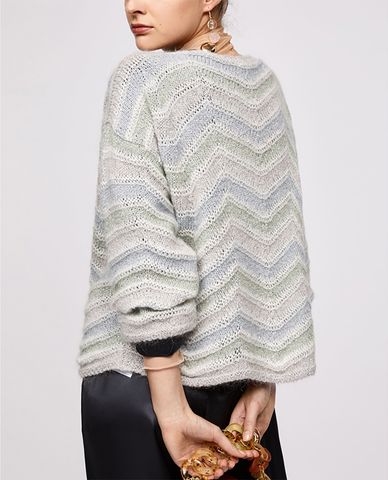  MAX&Co. - Áo len nữ tay dài họa tiết ziczac Praia 