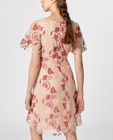  MAX&Co. - Đầm mini ngắn tay cổ V tay ngắn phối họa tiết thời trang 