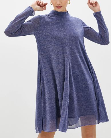  MAX&Co. - Đầm mini phom suông cổ cao tay dài thời trang 