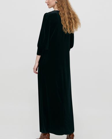  MAX&Co. - Đầm midi cổ V tay phồng Velvet 