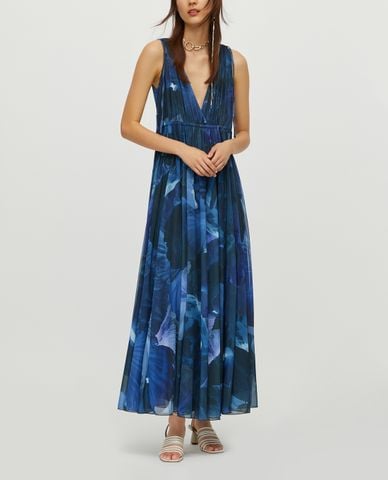  MAX&Co. - Đầm midi cổ V sát nách phom suông Draped Jersey 