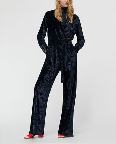  MAX&Co. - Jumpsuits nữ cổ V tay dài Wavy Velvet Crossover 