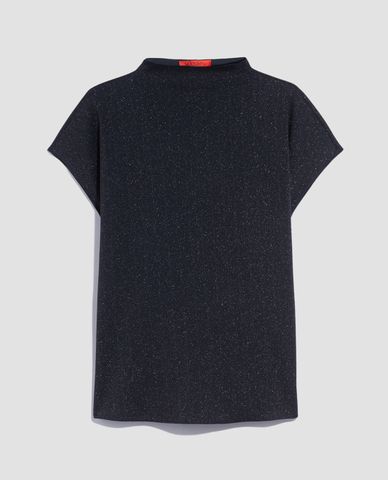  MAX&Co. - Áo thun nữ cổ trụ tay ngắn phom suông Promessa Navy Blue 