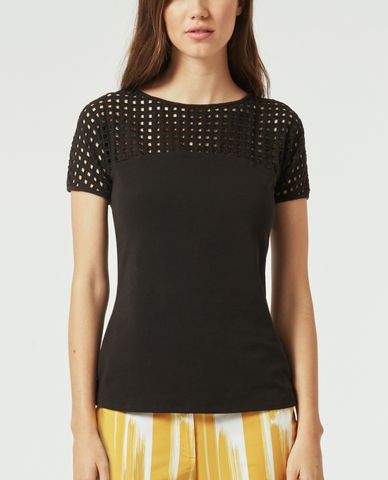  MAX&Co. - Áo kiểu nữ cổ tròn ngắn tay Idrofono 