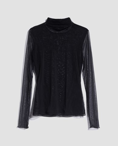  MAX&Co. - Áo kiểu nữ xuyên thấu cổ lọ Preludio 