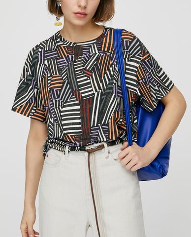  MAX&Co. - Áo thun nữ phom suông Graphic Print Cropped 