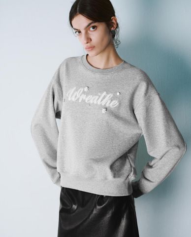  URBAN REVIVO - Áo sweatshirt nữ cổ tròn tay dài 