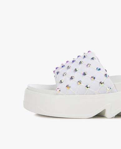  LE SILLA - Dép quai ngang nữ đính đá Pool Side 