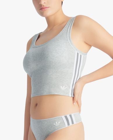  ADIDAS - Áo croptop nữ thể thao hai dây phom ôm 