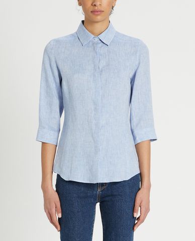  WEEKEND MAX MARA - Áo sơ mi nữ tay lỡ Linen Fabric 