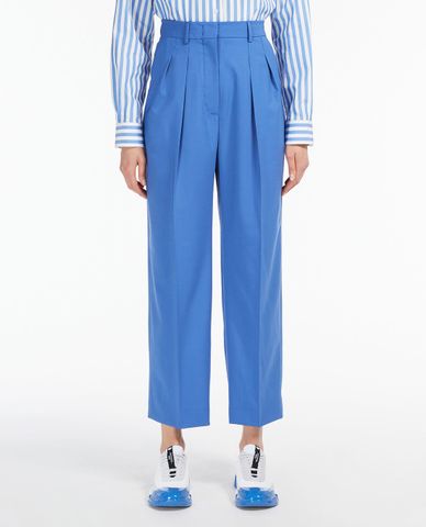  WEEKEND MAX MARA - Quần tây nữ xếp li phom suông Woollen Cloth 