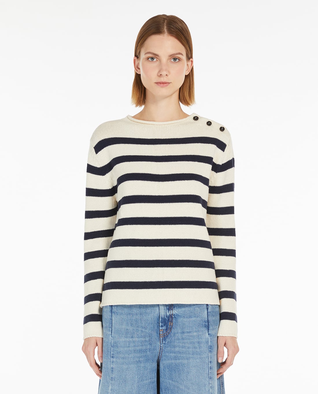 WEEKEND MAX MARA - Áo sweater cổ tròn tay dài trẻ trung Vibo