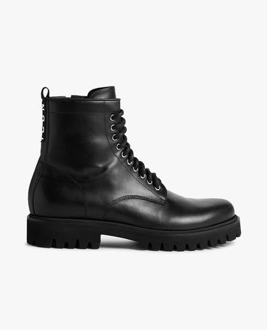  DSQUARED2 - Giày boots nam phối zip Be Icon 