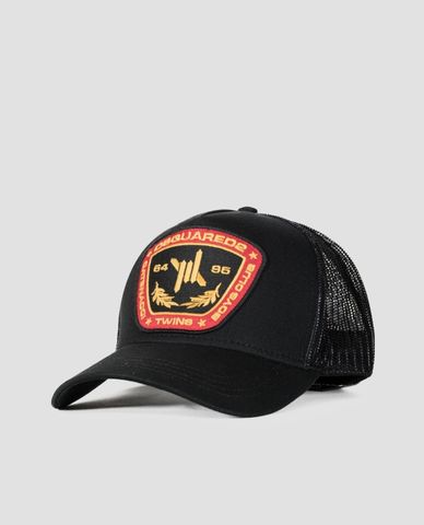  DSQUARED2 - Nón nam phối lưới Black Embroidered Patch 